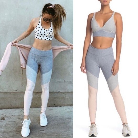 Outdoor Voices Springs 7/8 High Rise Legging Lake Dove Rose Quartz S NWOT - Picture 1 of 9